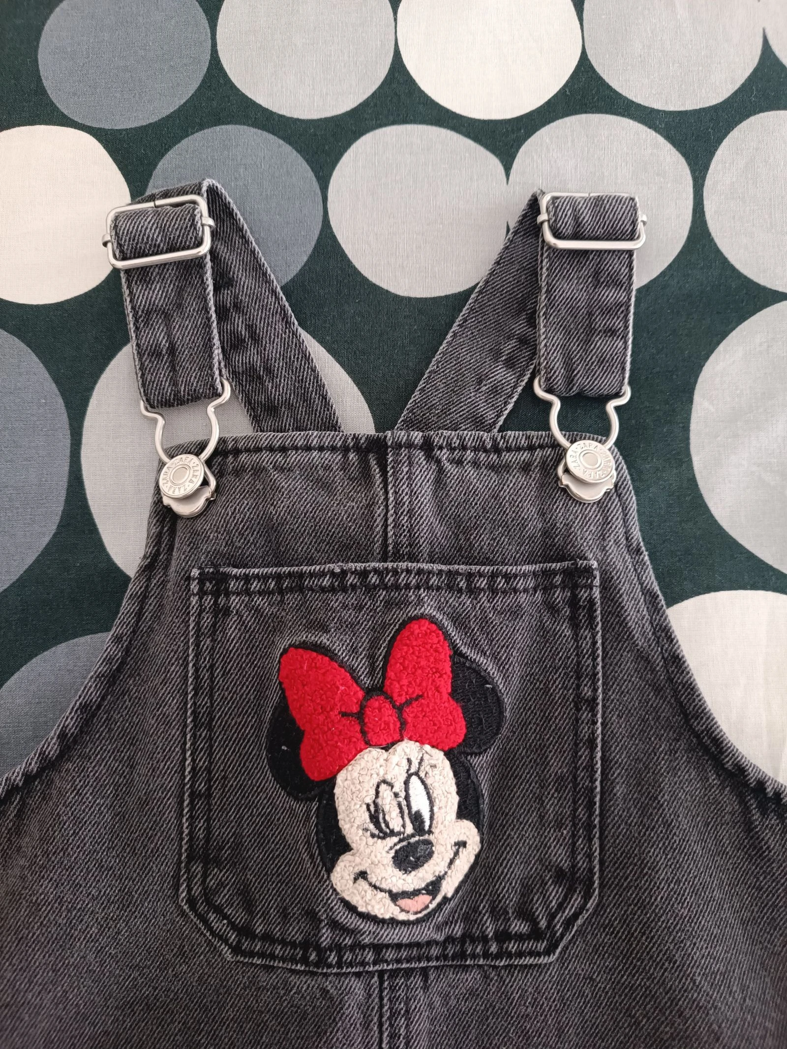 Vestido Jardineira Zara 9‑12 meses | Minnie en Jeans Gris 🐭 – photo 3